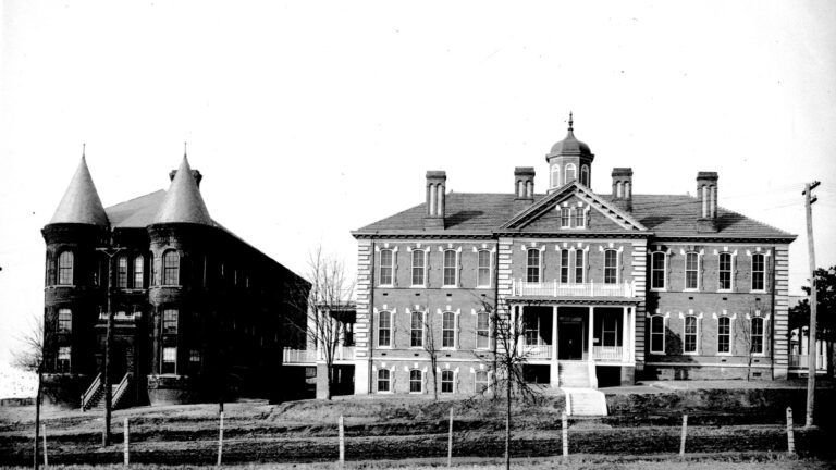Old photo of the original Shaw campus