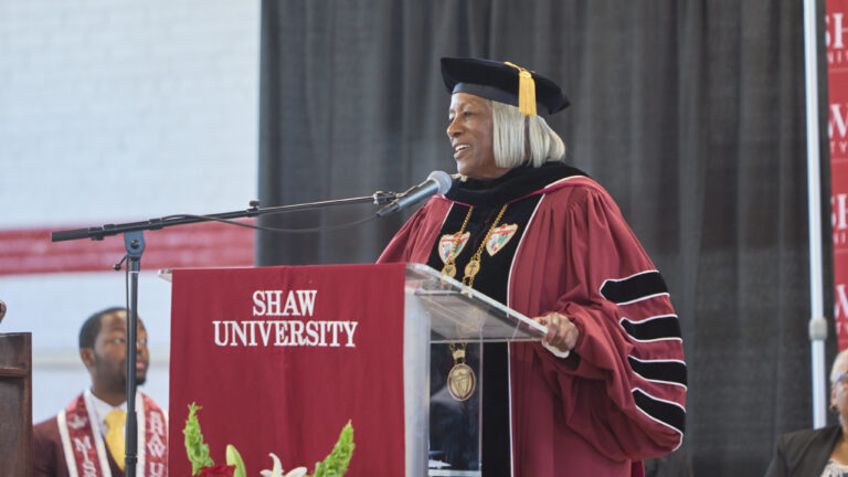 President speaking at podium