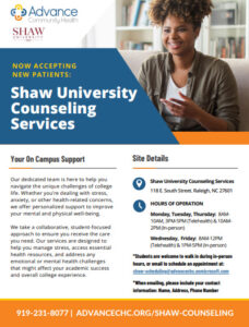 ShawU Counseling Center brochure thumbnail image