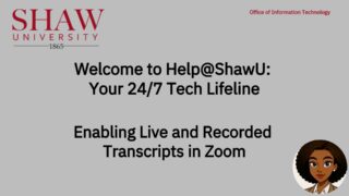 Enabling Live and Recorded Transcripts in Zoom